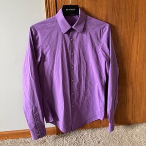 Van Heusen Purple Slim Fit Dress Shirt 14-14.5 34/35